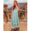 ZESICA Women’s 2026 Summer Spaghetti Straps Sleeveless Backless Sundress Flowy Smocked Lace Swing A Line Midi Dress(Sage)