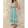 ZESICA Women’s 2026 Summer Spaghetti Straps Sleeveless Backless Sundress Flowy Smocked Lace Swing A Line Midi Dress(Sage)