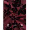ZESICA Women’s Long Sleeve Floral Bodycon Dress 2026 Spring Fall Ruched Mesh Wedding Guest Cocktail Party Maxi Dresses(Burgundy)