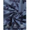 ZESICA Women’s Long Sleeve Floral Bodycon Dress 2026 Spring Fall Ruched Mesh Wedding Guest Cocktail Party Maxi Dresses(Dusty Blue)