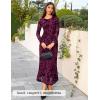 ZESICA Women’s Long Sleeve Floral Bodycon Dress 2026 Spring Fall Ruched Mesh Wedding Guest Cocktail Party Maxi Dresses(Mauve)