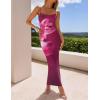 ZESICA Women’s Summer Bodycon Maxi Dresses 2026 Floral Spaghetti Strap Square Neck Sleeveless Boho Beach Long Dresses(Purple Red)