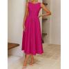 ZESICA Women’s Summer Elegant Sleeveless Midi Dresses 2026 Wedding Guest Cocktail Party Crewnenck Flowy A Line Long Dress(Rose)