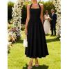 ZESICA Women’s Summer Sleeveless Floral Maxi Dresses 2026 Halter Neck Wedding Guest Cocktail Party Flowy A Line Long Dress(Black)