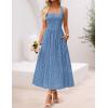 ZESICA Women’s Summer Sleeveless Floral Maxi Dresses 2026 Halter Neck Wedding Guest Cocktail Party Flowy A Line Long Dress(Dustyblue)