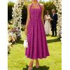 ZESICA Women’s Summer Sleeveless Floral Maxi Dresses 2026 Halter Neck Wedding Guest Cocktail Party Flowy A Line Long Dress(Eggplant)