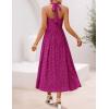 ZESICA Women’s Summer Sleeveless Floral Maxi Dresses 2026 Halter Neck Wedding Guest Cocktail Party Flowy A Line Long Dress(Eggplant)