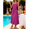 ZESICA Women’s Summer Sleeveless Floral Maxi Dresses 2026 Halter Neck Wedding Guest Cocktail Party Flowy A Line Long Dress(Eggplant)