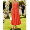 ZESICA Women’s Summer Sleeveless Floral Maxi Dresses 2026 Halter Neck Wedding Guest Cocktail Party Flowy A Line Long Dress(Orangered)