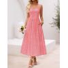 ZESICA Women’s Summer Sleeveless Floral Maxi Dresses 2026 Halter Neck Wedding Guest Cocktail Party Flowy A Line Long Dress(Pink)