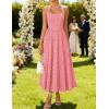 ZESICA Women’s Summer Sleeveless Floral Maxi Dresses 2026 Halter Neck Wedding Guest Cocktail Party Flowy A Line Long Dress(Pink)