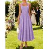 ZESICA Women’s Summer Sleeveless Floral Maxi Dresses 2026 Halter Neck Wedding Guest Cocktail Party Flowy A Line Long Dress(Purple)
