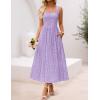 ZESICA Women’s Summer Sleeveless Floral Maxi Dresses 2026 Halter Neck Wedding Guest Cocktail Party Flowy A Line Long Dress(Purple)