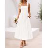 ZESICA Women’s Summer Sleeveless Floral Maxi Dresses 2026 Halter Neck Wedding Guest Cocktail Party Flowy A Line Long Dress(White)