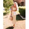 ZESICA Women’s Summer Strapless Bodycon Maxi Dress 2026 Ribbed Knit Backless Floral Tube Cocktail Party Long Dresses(Apricot)