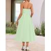 ZESICA Women’s Summer Strapless Cocktail Dresses 2026 Elegant Off Shoulder Flowy A Line Wedding Guest Party Midi Dress(Lightgreen)