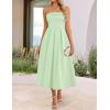 ZESICA Women’s Summer Strapless Cocktail Dresses 2026 Elegant Off Shoulder Flowy A Line Wedding Guest Party Midi Dress(Lightgreen)