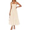 ZESICA Women’s Summer Sleeveless Floral Maxi Dresses 2026 Halter Neck Wedding Guest Cocktail Party Flowy A Line Long Dress(Apricot)