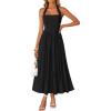 ZESICA Women’s Summer Sleeveless Floral Maxi Dresses 2026 Halter Neck Wedding Guest Cocktail Party Flowy A Line Long Dress(Black)