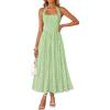 ZESICA Women’s Summer Sleeveless Floral Maxi Dresses 2026 Halter Neck Wedding Guest Cocktail Party Flowy A Line Long Dress(Lightgreen)