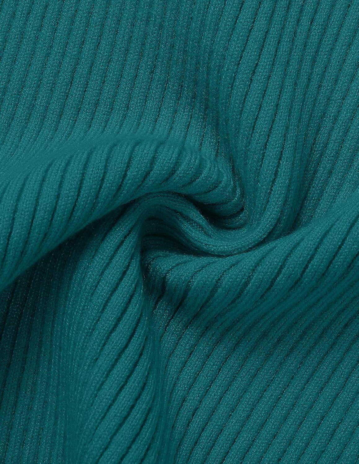 imageZESICA Womens Short Sleeve Sweater Tops 2026 Summer Crewneck T Shirt Ribbed Knit Slim Fit Basic Solid Color TeeTeal
