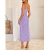 ZESICA Women’s 2026 Summer Boho Floral Strapless Bodycon Midi Dress Off Shoulder Tube Beach Cocktail Party Long Dresses(Purple)