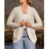 ZESICA Women’s Fall Winter 2026 Long Sleeve Open Front Casual Lightweight Soft Knit Cardigan Sweater Outerwear(Apricot)
