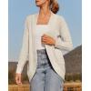 ZESICA Women’s Fall Winter 2026 Long Sleeve Open Front Casual Lightweight Soft Knit Cardigan Sweater Outerwear(Apricot)