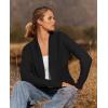 ZESICA Women’s Fall Winter 2026 Long Sleeve Open Front Casual Lightweight Soft Knit Cardigan Sweater Outerwear(Black)