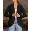 ZESICA Women’s Fall Winter 2026 Long Sleeve Open Front Casual Lightweight Soft Knit Cardigan Sweater Outerwear(Black)