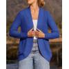 ZESICA Women’s Fall Winter 2026 Long Sleeve Open Front Casual Lightweight Soft Knit Cardigan Sweater Outerwear(Blue)