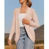 ZESICA Women’s Fall Winter 2026 Long Sleeve Open Front Casual Lightweight Soft Knit Cardigan Sweater Outerwear(Blush)