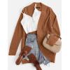 ZESICA Women’s Fall Winter 2026 Long Sleeve Open Front Casual Lightweight Soft Knit Cardigan Sweater Outerwear(Brown)