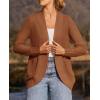 ZESICA Women’s Fall Winter 2026 Long Sleeve Open Front Casual Lightweight Soft Knit Cardigan Sweater Outerwear(Brown)