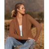ZESICA Women’s Fall Winter 2026 Long Sleeve Open Front Casual Lightweight Soft Knit Cardigan Sweater Outerwear(Brown)