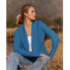 ZESICA Women’s Fall Winter 2026 Long Sleeve Open Front Casual Lightweight Soft Knit Cardigan Sweater Outerwear(Cobaltblue)