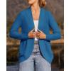 ZESICA Women’s Fall Winter 2026 Long Sleeve Open Front Casual Lightweight Soft Knit Cardigan Sweater Outerwear(Cobaltblue)