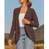 ZESICA Women’s Fall Winter 2026 Long Sleeve Open Front Casual Lightweight Soft Knit Cardigan Sweater Outerwear(Coffee)