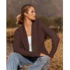ZESICA Women’s Fall Winter 2026 Long Sleeve Open Front Casual Lightweight Soft Knit Cardigan Sweater Outerwear(Coffee)