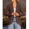 ZESICA Women’s Fall Winter 2026 Long Sleeve Open Front Casual Lightweight Soft Knit Cardigan Sweater Outerwear(Coffee)