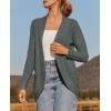 ZESICA Women’s Fall Winter 2026 Long Sleeve Open Front Casual Lightweight Soft Knit Cardigan Sweater Outerwear(Darkgrey)