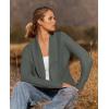 ZESICA Women’s Fall Winter 2026 Long Sleeve Open Front Casual Lightweight Soft Knit Cardigan Sweater Outerwear(Darkgrey)