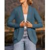 ZESICA Women’s Fall Winter 2026 Long Sleeve Open Front Casual Lightweight Soft Knit Cardigan Sweater Outerwear(Dustyblue)