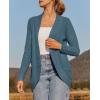 ZESICA Women’s Fall Winter 2026 Long Sleeve Open Front Casual Lightweight Soft Knit Cardigan Sweater Outerwear(Dustyblue)