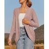 ZESICA Women’s Fall Winter 2026 Long Sleeve Open Front Casual Lightweight Soft Knit Cardigan Sweater Outerwear(Dustypink)