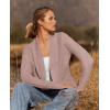 ZESICA Women’s Fall Winter 2026 Long Sleeve Open Front Casual Lightweight Soft Knit Cardigan Sweater Outerwear(Dustypink)