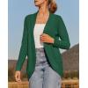 ZESICA Women’s Fall Winter 2026 Long Sleeve Open Front Casual Lightweight Soft Knit Cardigan Sweater Outerwear(Forestgreen)