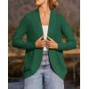 ZESICA Women’s Fall Winter 2026 Long Sleeve Open Front Casual Lightweight Soft Knit Cardigan Sweater Outerwear(Forestgreen)