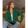 ZESICA Women’s Fall Winter 2026 Long Sleeve Open Front Casual Lightweight Soft Knit Cardigan Sweater Outerwear(Forestgreen)