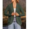 ZESICA Women’s Fall Winter 2026 Long Sleeve Open Front Casual Lightweight Soft Knit Cardigan Sweater Outerwear(Green)